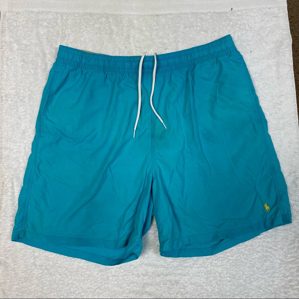 Vintage Polo Ralph Lauren Swim Trunks Baby Blue Size XLT